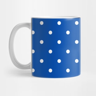 Blue and white polka dot dotted pattern Mug